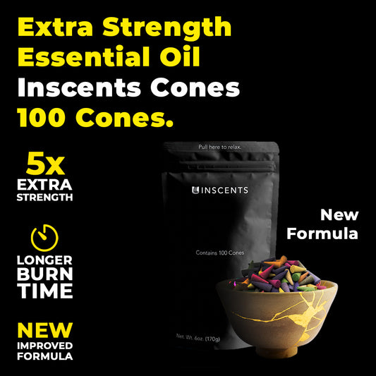 5x Extra Strength Essential Oil Incense Cones